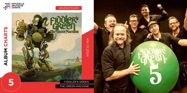 THE GREEN MACHINE auf Platz 5 in den deutschen Albumcharts!